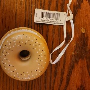 Hallmark Tan and White Donut Ornament